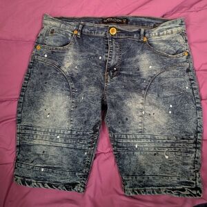 Demolition Men's Blue Jean Shorts